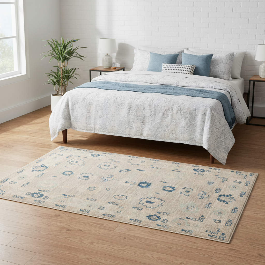 3.10 x 5.11 ft Hand Knotted Oushak Rug