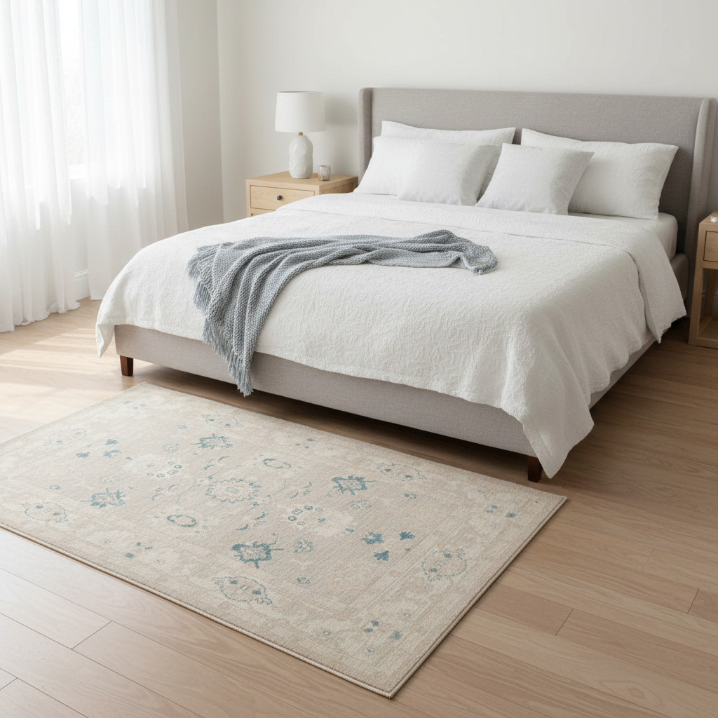 3.10 x 5.9 ft Hand Knotted Oushak Rug