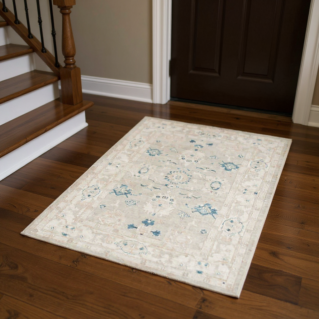 3.10 x 5.9 ft Hand Knotted Oushak Rug