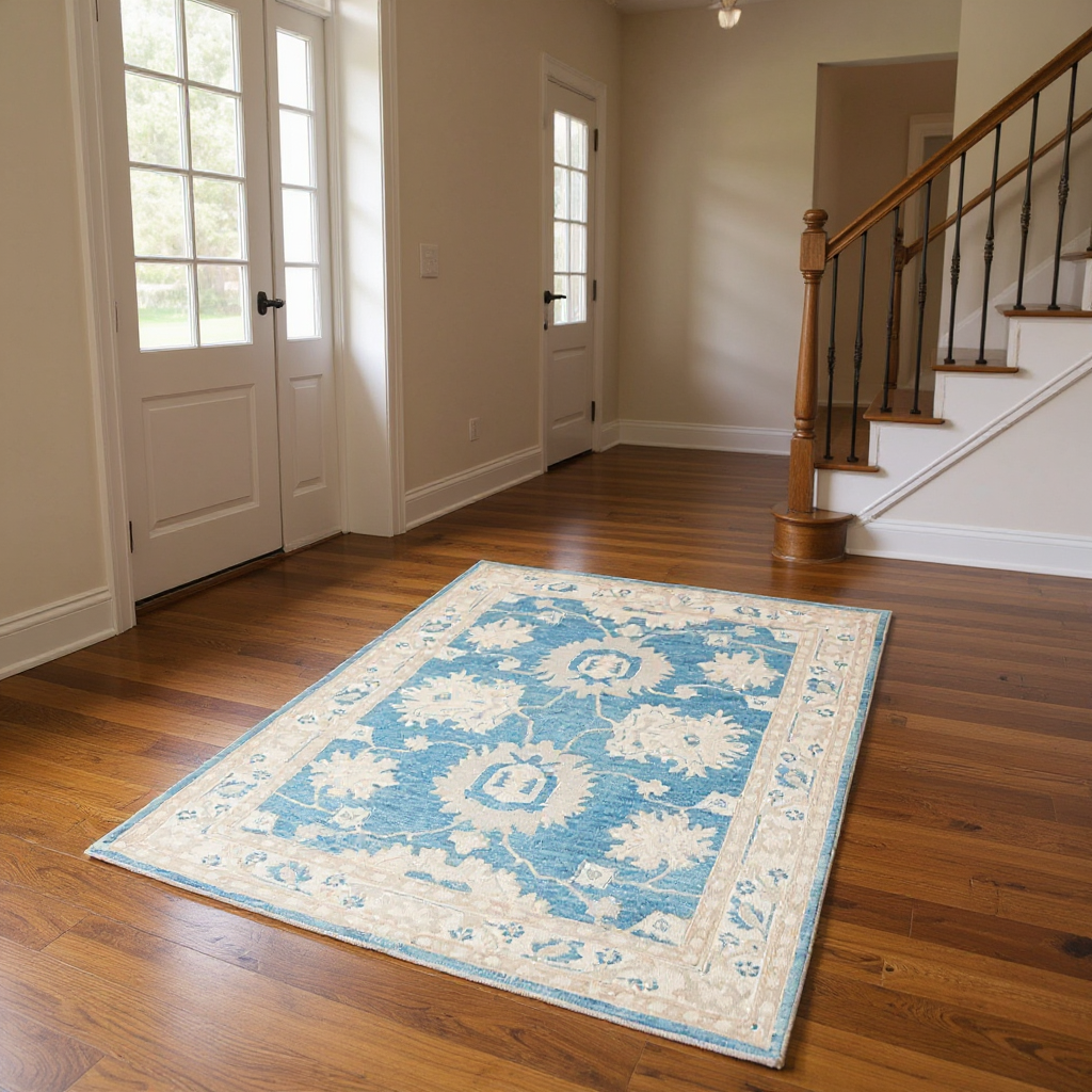 4 x 5.9 ft Hand Knotted Oushak Rug