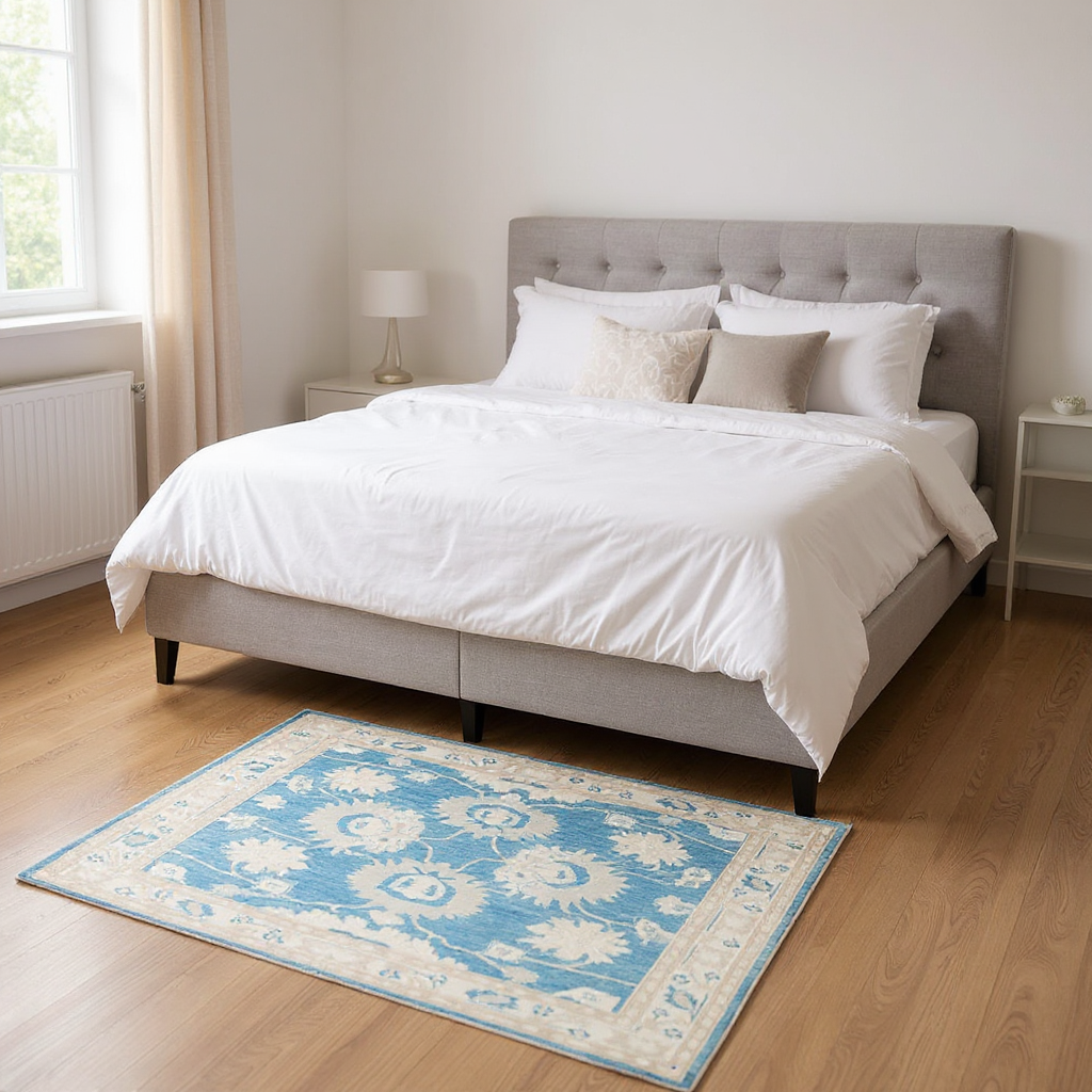 4 x 5.9 ft Hand Knotted Oushak Rug