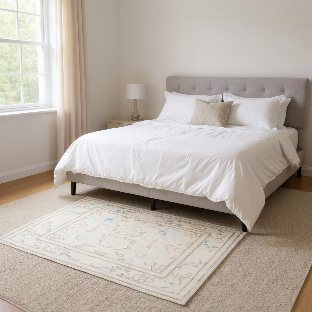 3.11 x 5.10 ft Hand Knotted Oushak Rug
