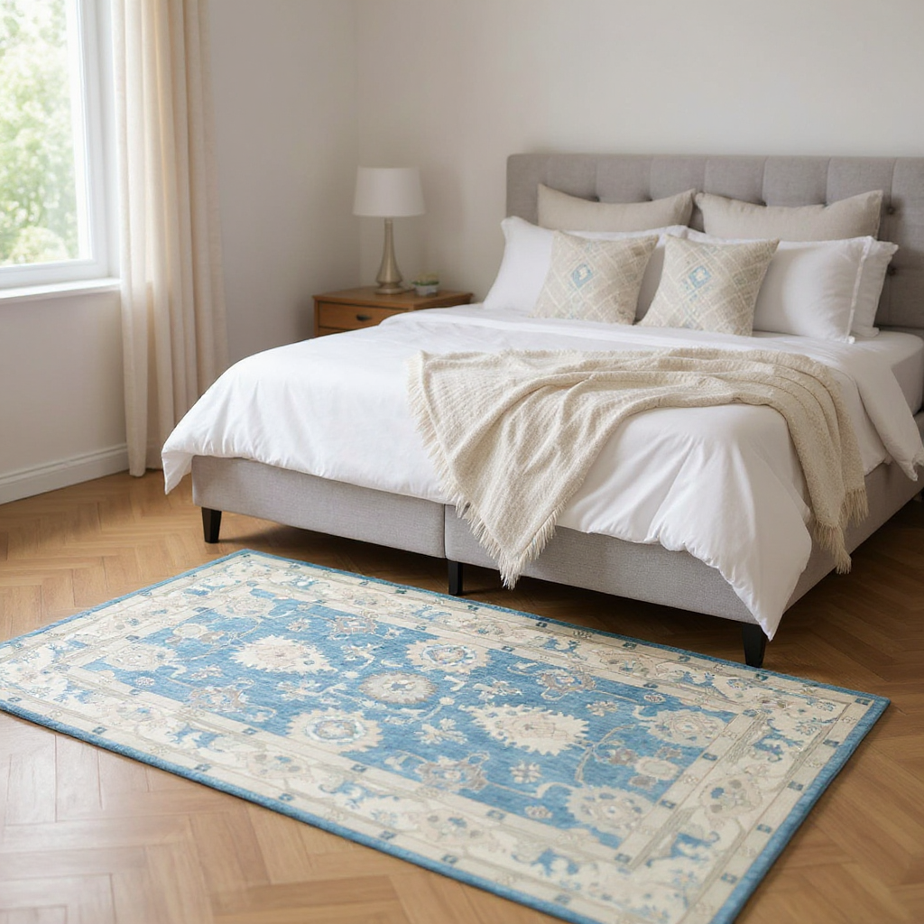 3.10 x 5.10 ft Hand Knotted Oushak Rug