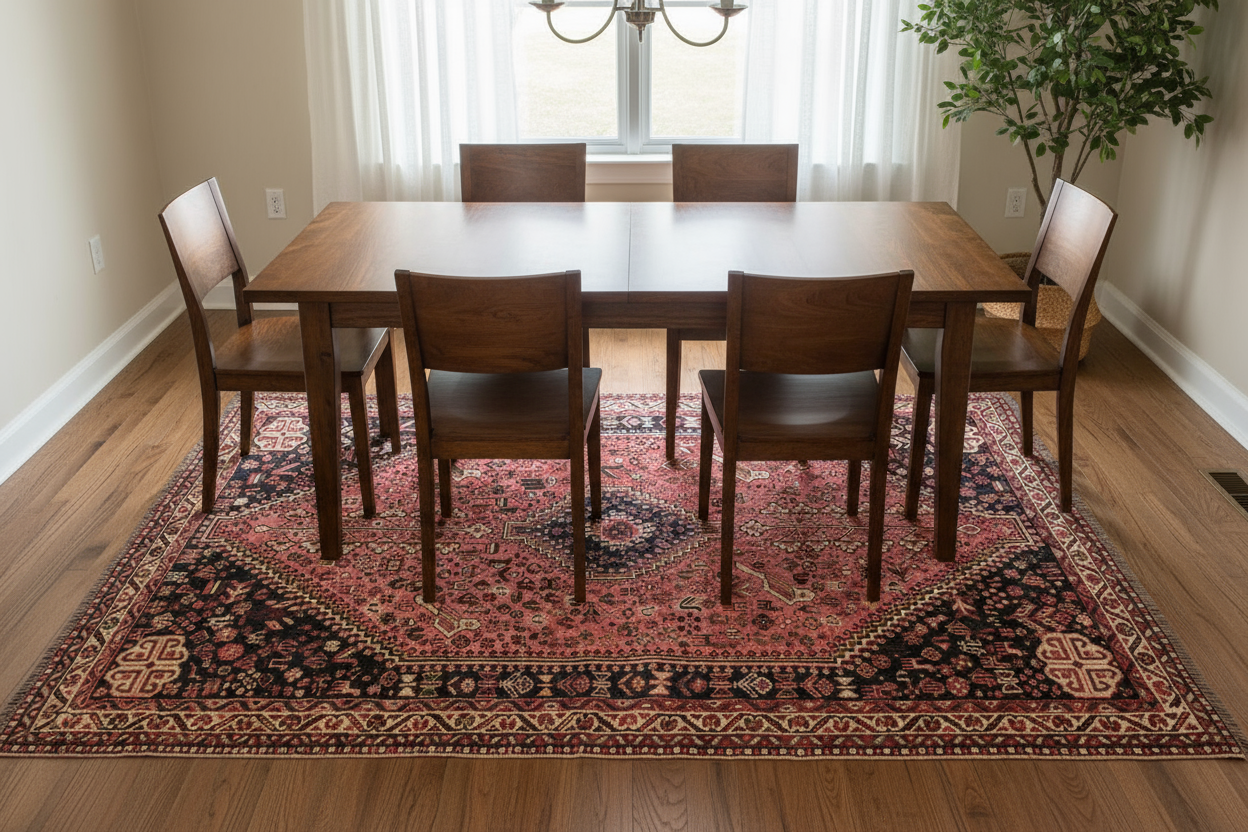 6.4 x 9.5 ft Hand Knotted Persian Shiraz Rug