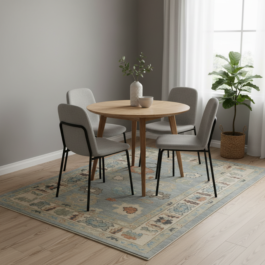 5 x 7.1 ft Hand Knotted Oushak Rug