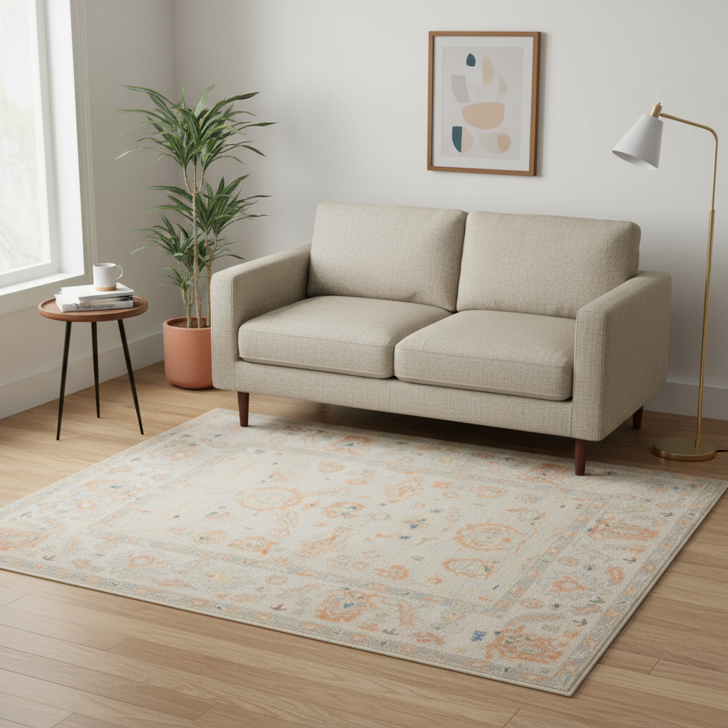 5.1 x 6.11 ft Hand Knotted Oushak Rug