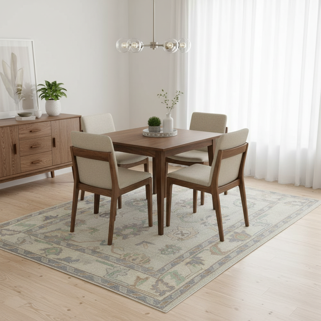 5.3 x 7.2 ft Hand Knotted Oushak Rug