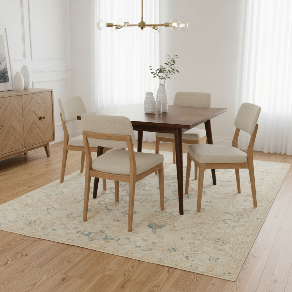 4.10 x 6.9 ft Hand Knotted Oushak Rug