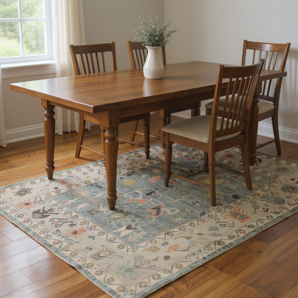 6.2 x 10.1 ft Hand Knotted Oushak Rug