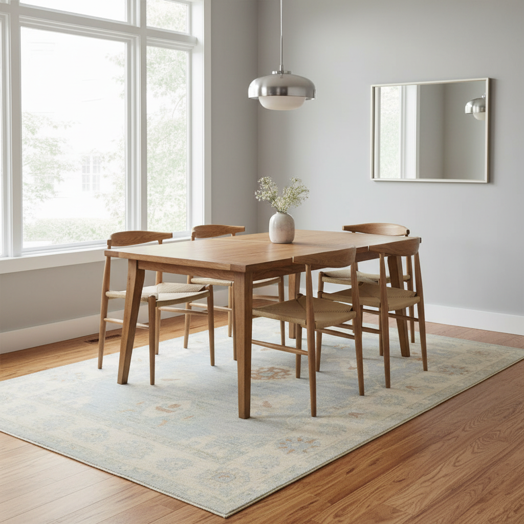 5.11 x 8.7 ft Hand Knotted Oushak Rug