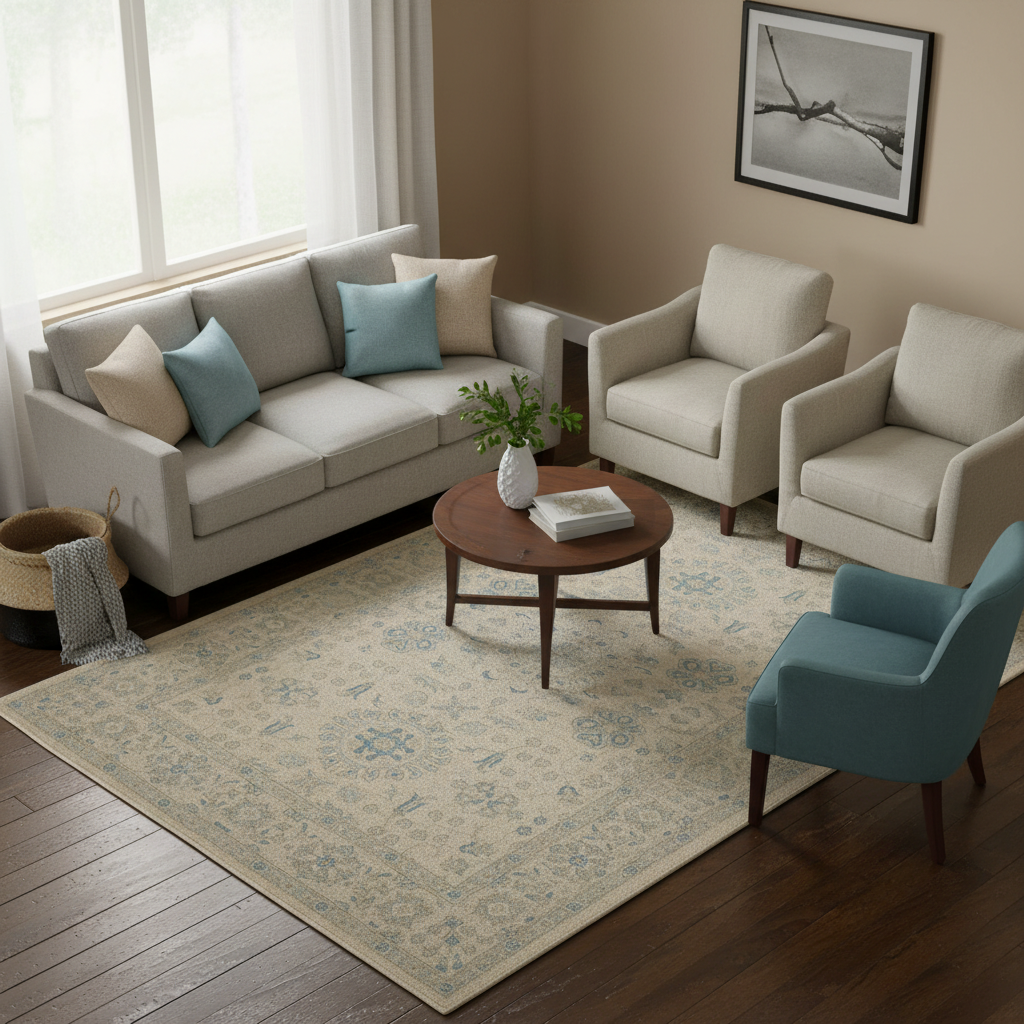 5.11 x 8.8 ft Hand Knotted Chobi Rug