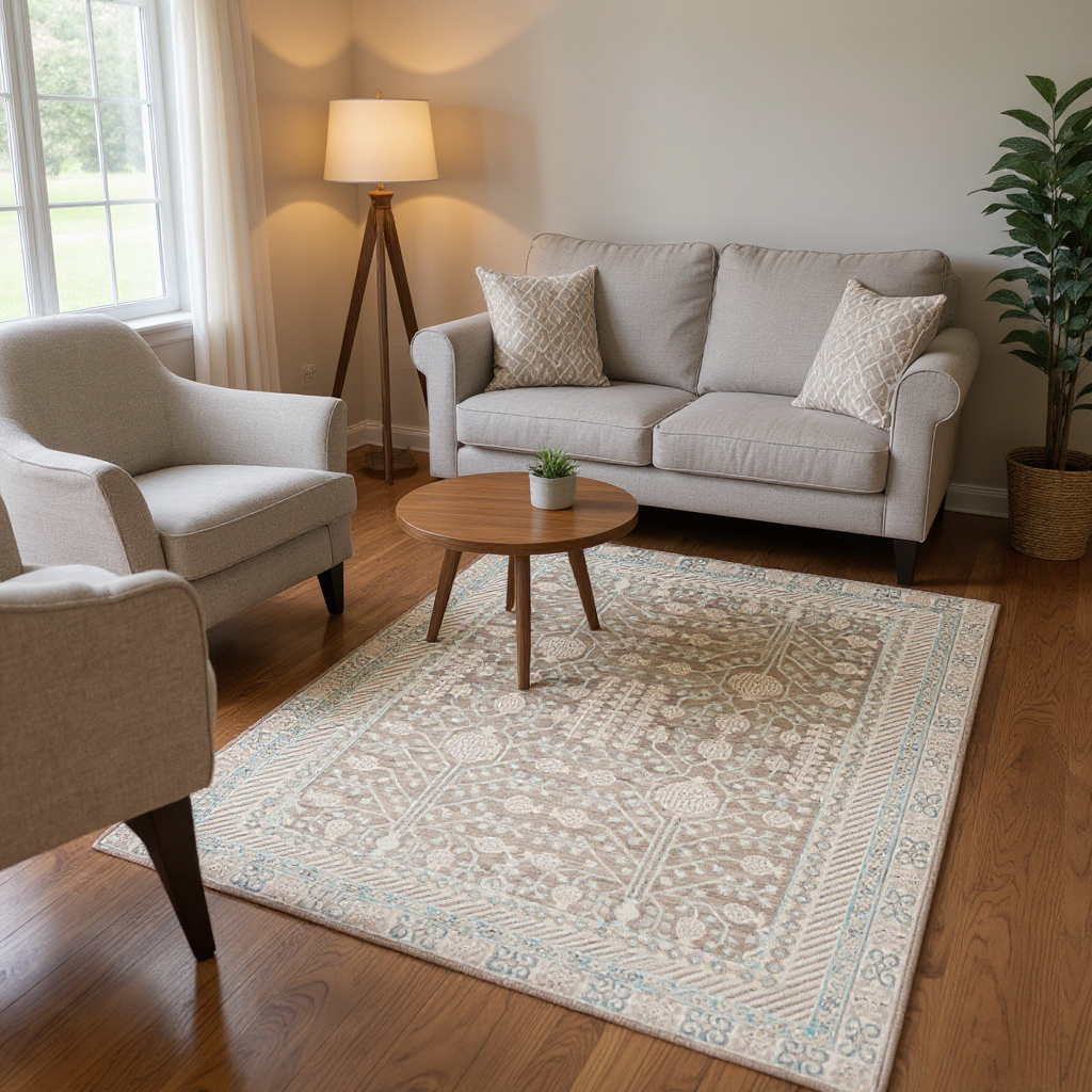 5.9 x 8.10 ft Hand Knotted Khotan Rug