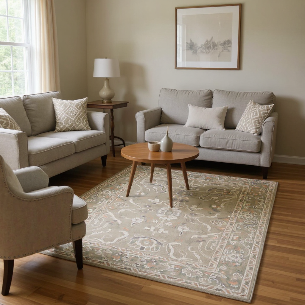 6 x 8.11 ft Hand Knotted Sultanabad Rug