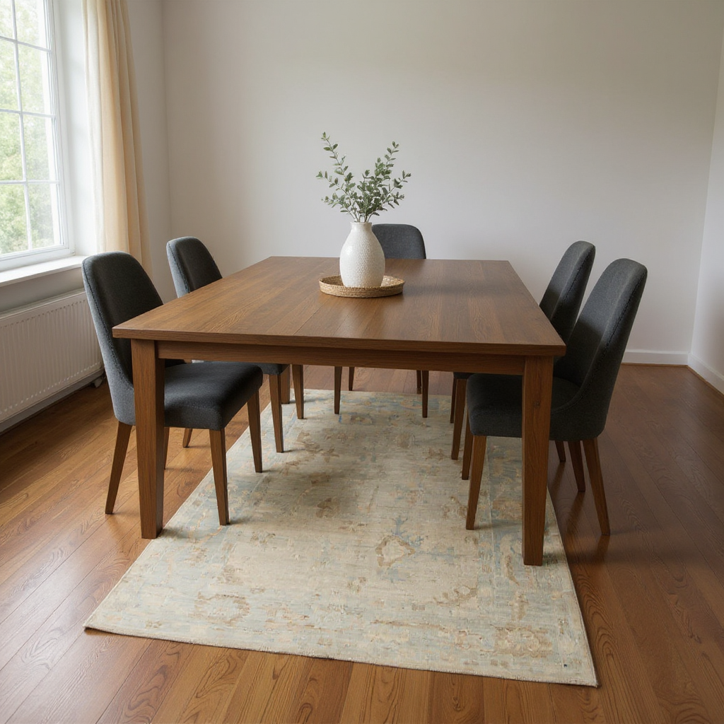 6.3 x 8.9 ft Hand Knotted Oushak Rug