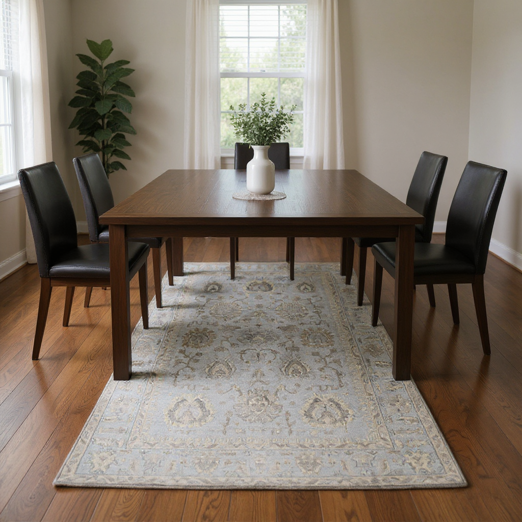 6 x 9 ft Hand Knotted Bamboo Silk Oushak Rug