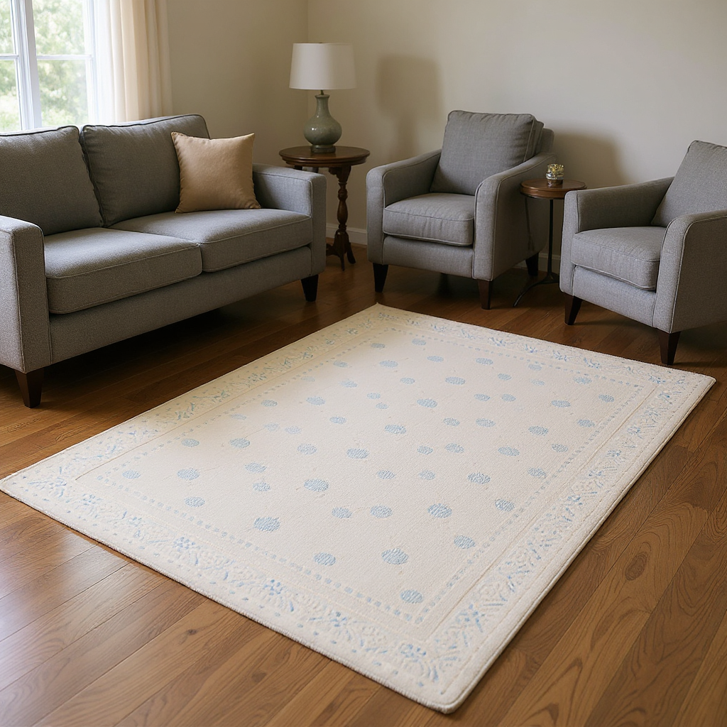 5.11 x 8.6 ft Hand Knotted Fine Khotan Rug