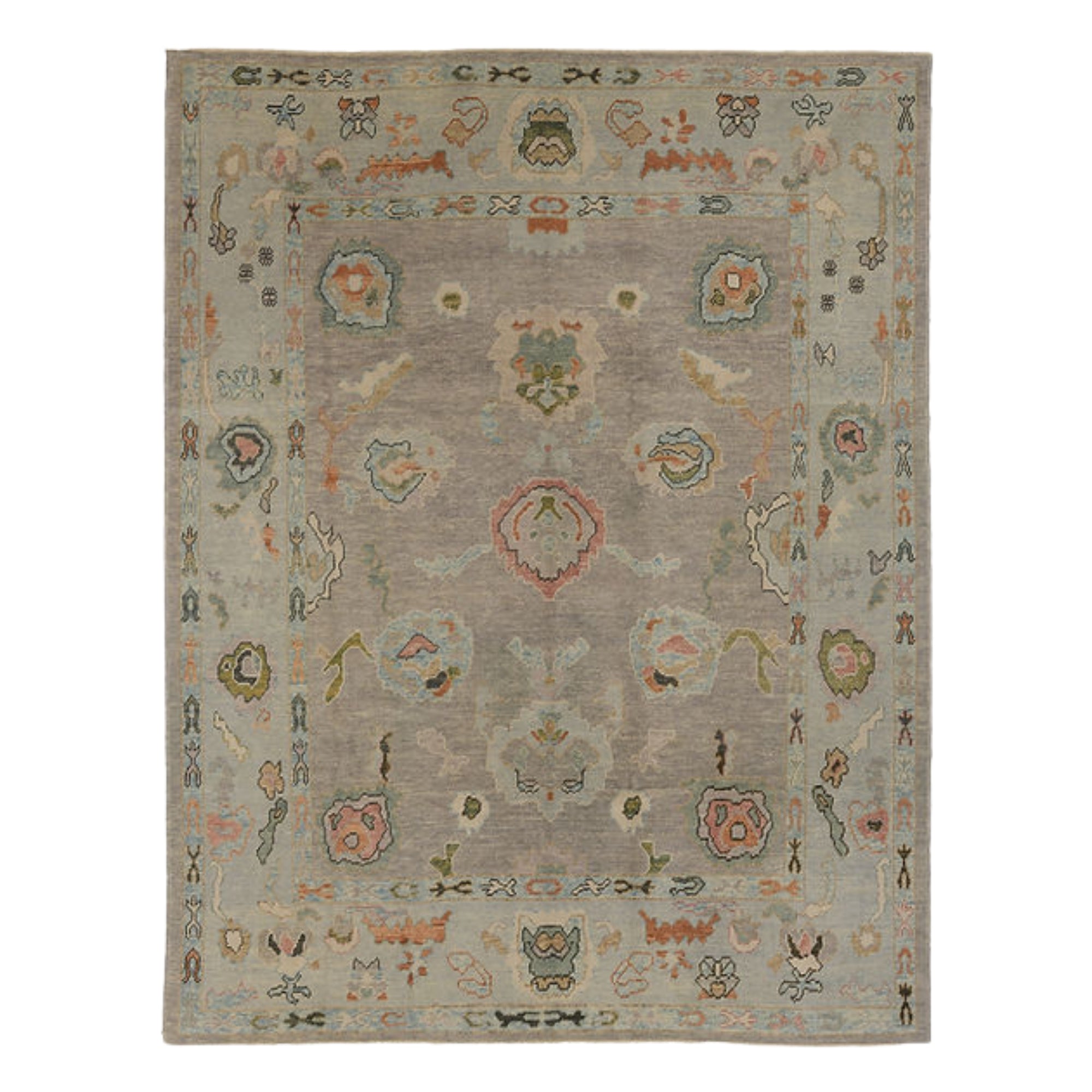8.2 x 10.5 ft Hand Knotted Oushak Rug