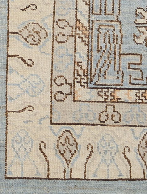 3.2 x 12.9 ft Hand Knotted Khotan Runner
