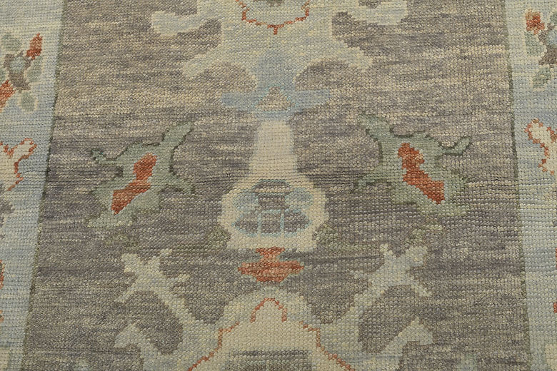 3.6 x 5.3 ft Hand Knotted Oushak Rug