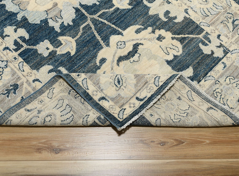 4.2 x 6.3 ft Hand Knotted Oushak Rug
