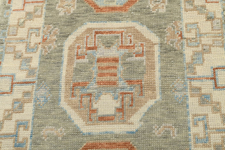 2.7 x 8.2 ft Hand Knotted Oushak Runner