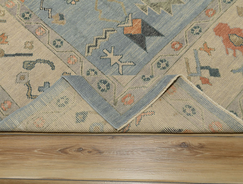 8.4 x 10.9 ft Hand Knotted Oushak Rug