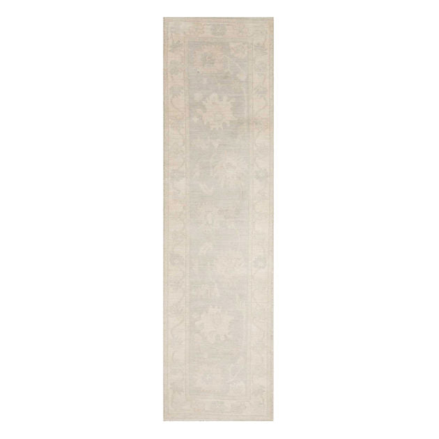 2.7 x 9.8 ft Hand Knotted Oushak Runner