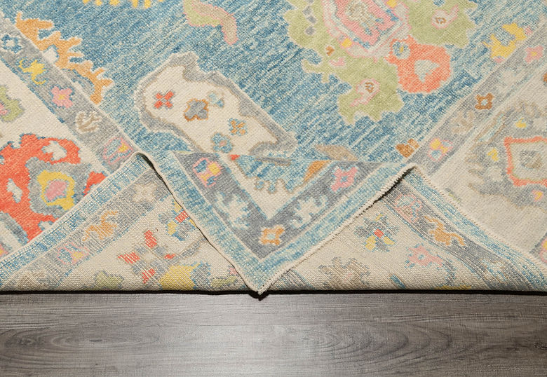 7.1 x 12 ft Hand Knotted Oushak Rug