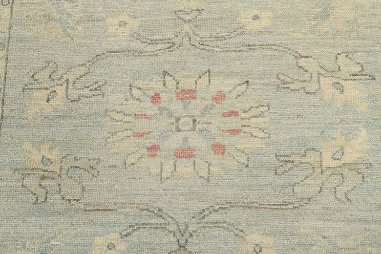3.10 x 14.10 ft Hand Knotted Oushak Runner