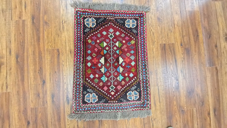 2.4 x 3.2 ft Hand Knotted Shiraz Rug
