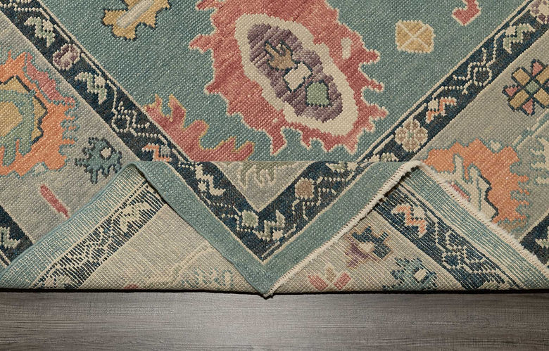 9 x 12 ft Hand Knotted Oushak Rug