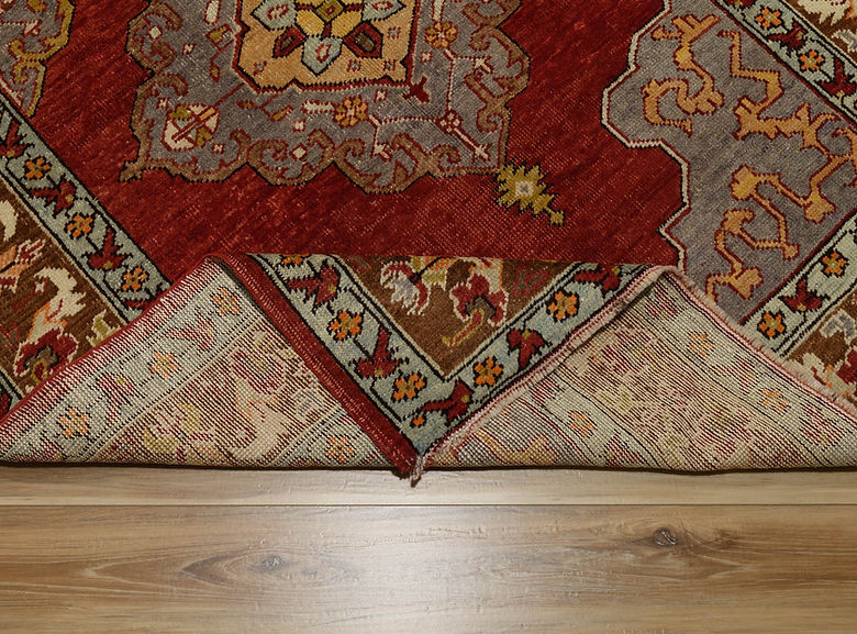 2.8 x 9.7 ft Hand Knotted Vintage Oushak Runner