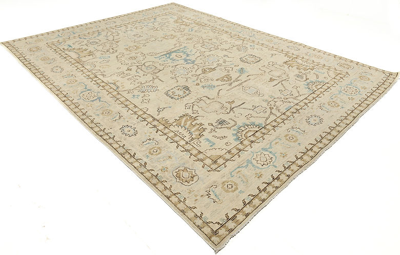 8.10 x 11.8 ft Hand Knotted Oushak Rug