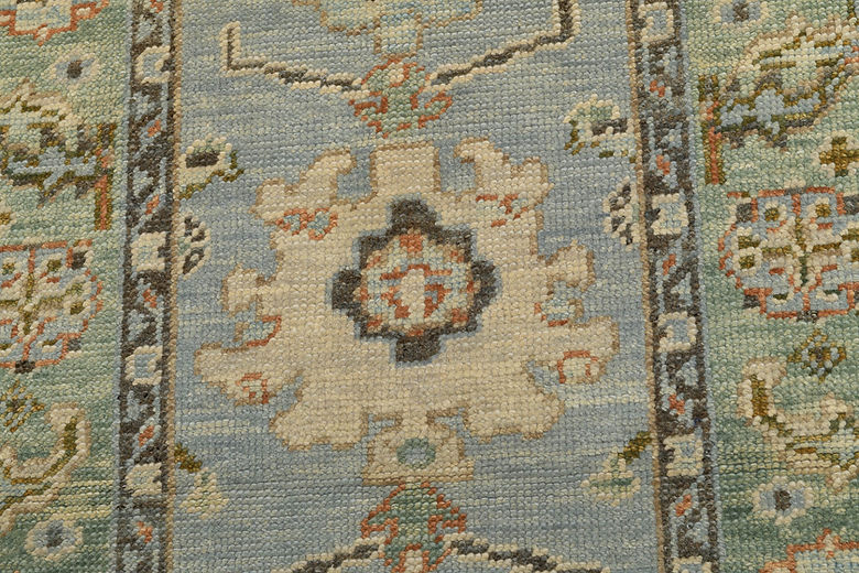 2.11 x 6 ft Hand Knotted Oushak Runner