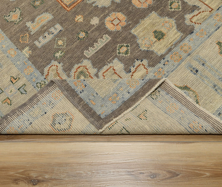 5.3 x 8.9 ft Hand Knotted Oushak Rug