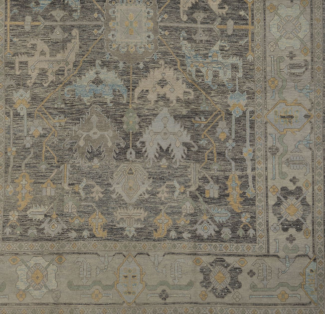 10 x 13.5 ft Hand Knotted Turkish Oushak Rug