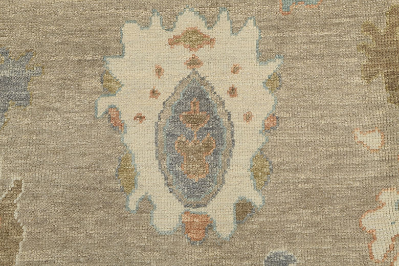 8.10 x 12.9 ft Hand Knotted Oushak Rug