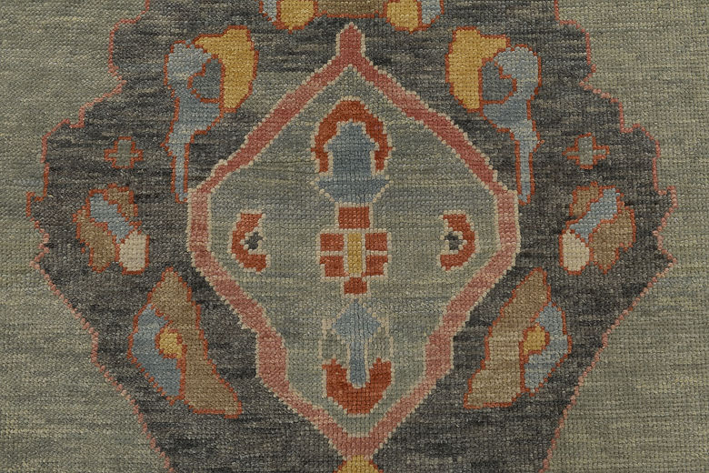 5.2 x 8.1 ft Hand Knotted Oushak Rug