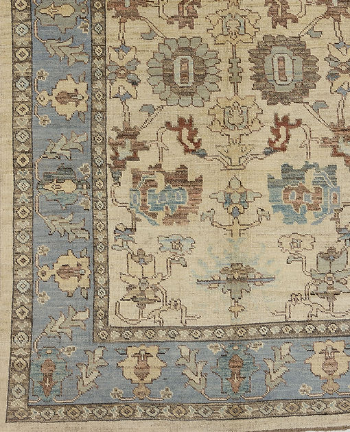 6.9 x 10.8 ft Hand Knotted Oushak Rug