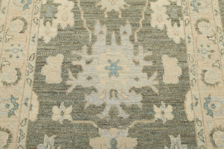 2.10 x 10.11 ft Hand Knotted Oushak Runner