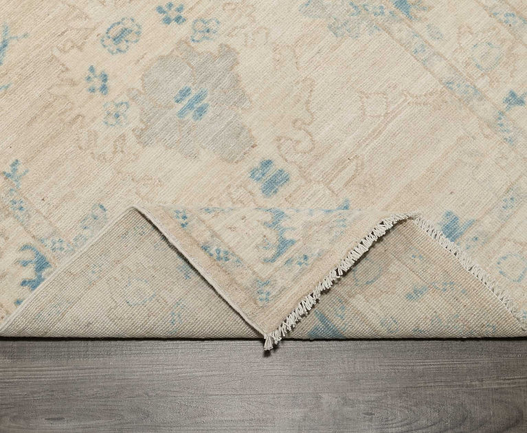 2.10 x 4.9 ft Hand Knotted Oushak Rug