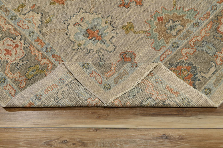5.11 x 8.10 ft Hand Knotted Oushak Rug
