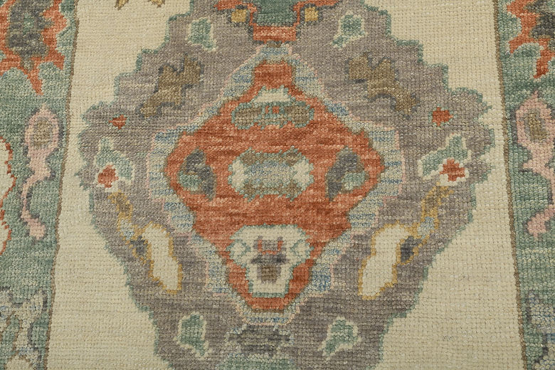 3.4 x 10 ft Hand Knotted Oushak Runner