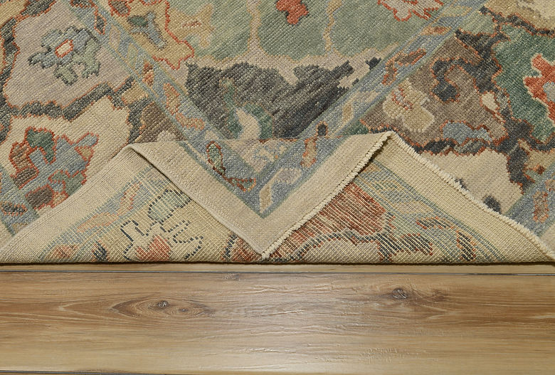 8.1 x 10 ft Hand Knotted Oushak Rug