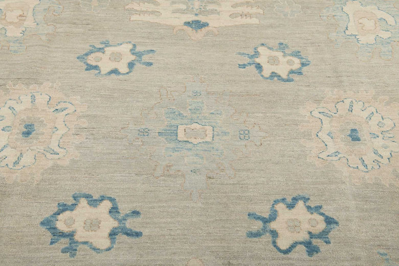 10 x 13.6 ft Hand Knotted Oushak Rug
