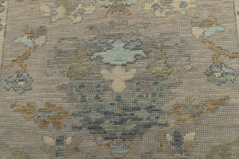 3.6 x 5.4 ft Hand Knotted Oushak Rug