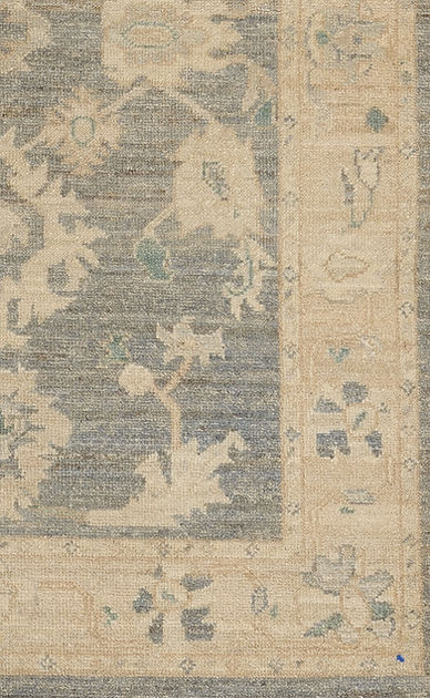 3.3 x 5 ft Hand Knotted Oushak Rug
