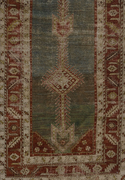 3.9 x 11.3 ft Hand Knotted Vintage Arzary Runner