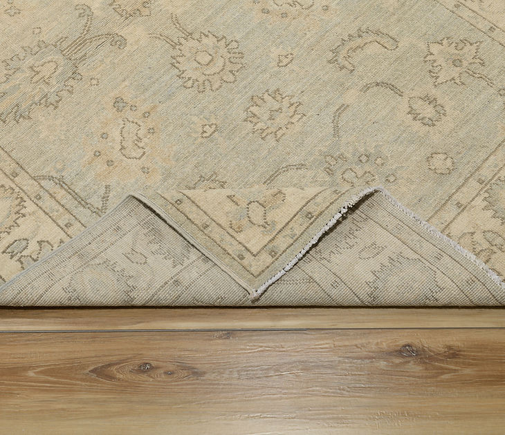3.11 x 6.3 ft Hand Knotted Oushak Rug