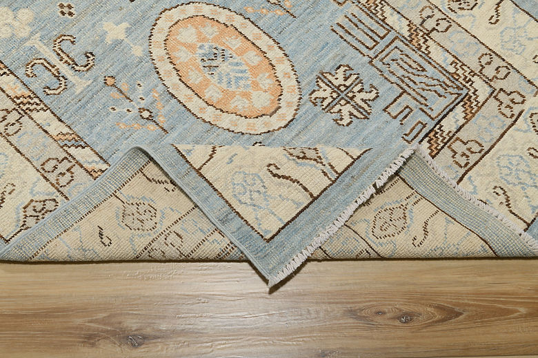 3.2 x 12.9 ft Hand Knotted Khotan Runner